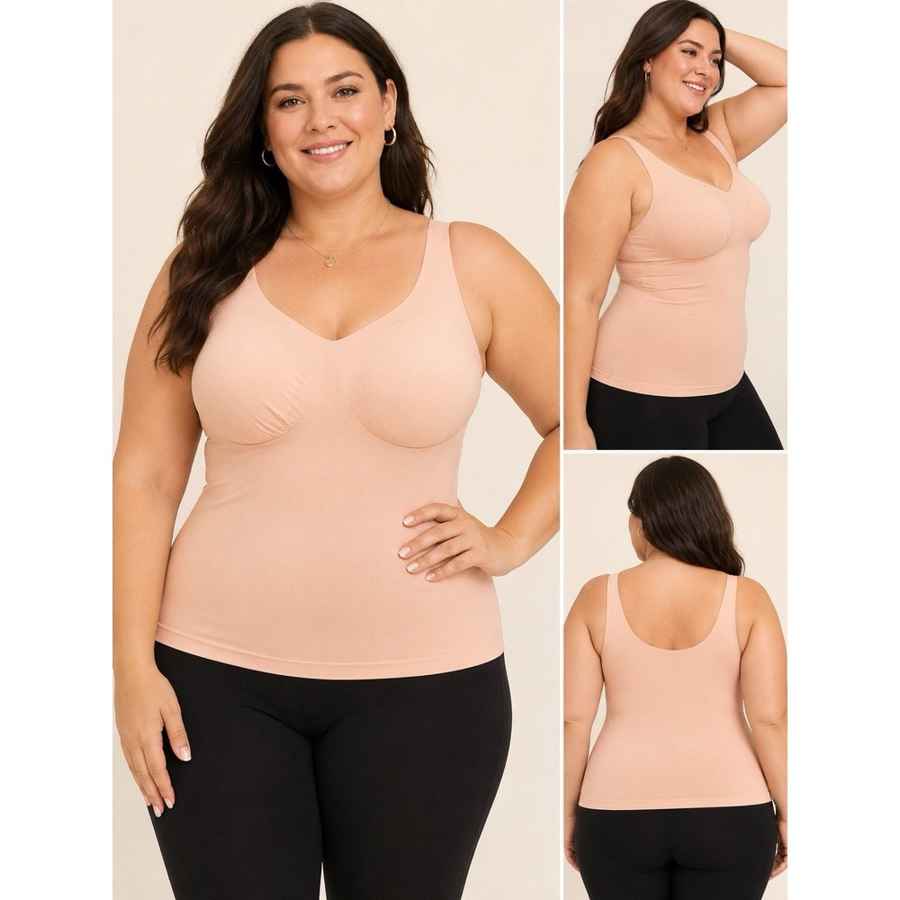 Evelyn Bobbie 3XL Seamless Smoothing Bra Cami Himalayan Salt Shapewear Slimming